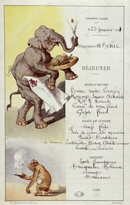 First Class Menu from the Liner 
